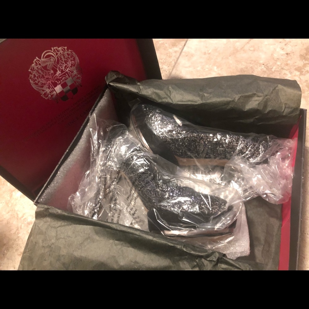 Vince Camuto Glitter High Heels - Picture 6 of 7